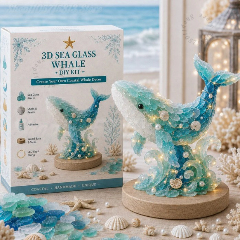 Art Craft Kit - Christmas DIY Sea Glass Craft Kit