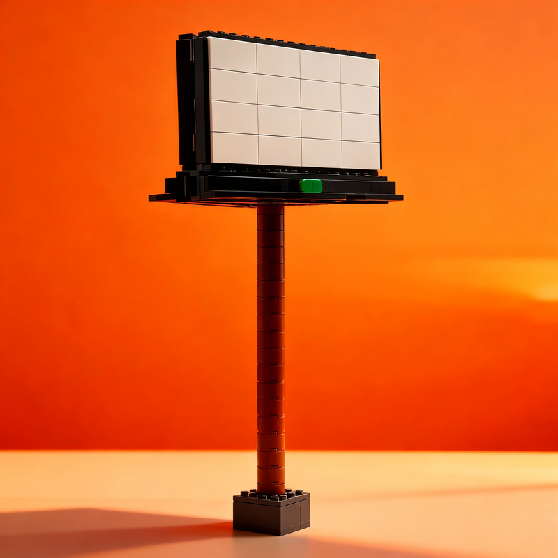 Art Craft Idea - 210pcs MOC City Billboard Model Building