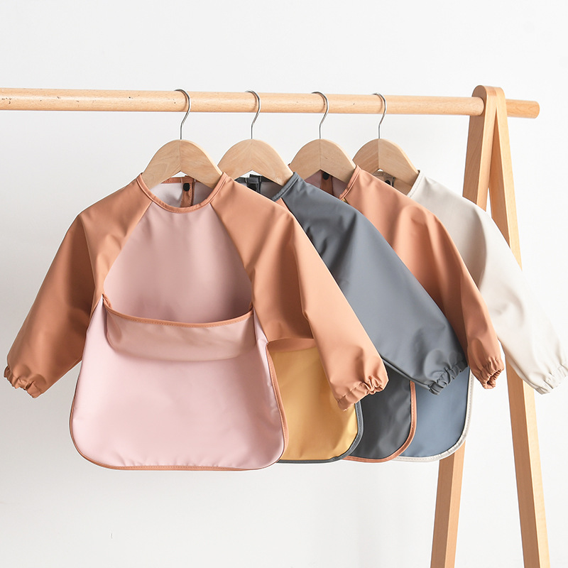 Kids Baby Long Sleeved PU Bibs - Art Craft 3 Year Old ulasan dan harga