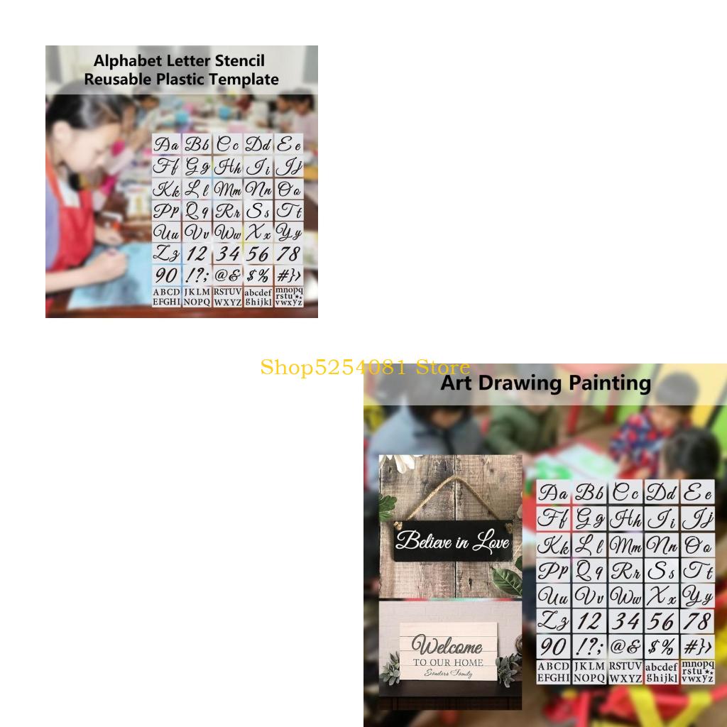 AXYC 40pcs Letter Stencils Reu - Art Craft Description ulasan dan harga