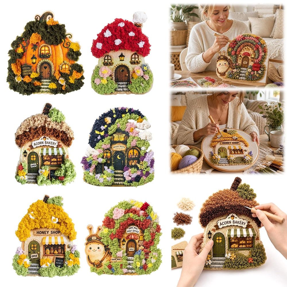 Whimsical Village 3D Fabric Po - Art Craft Village ulasan dan harga