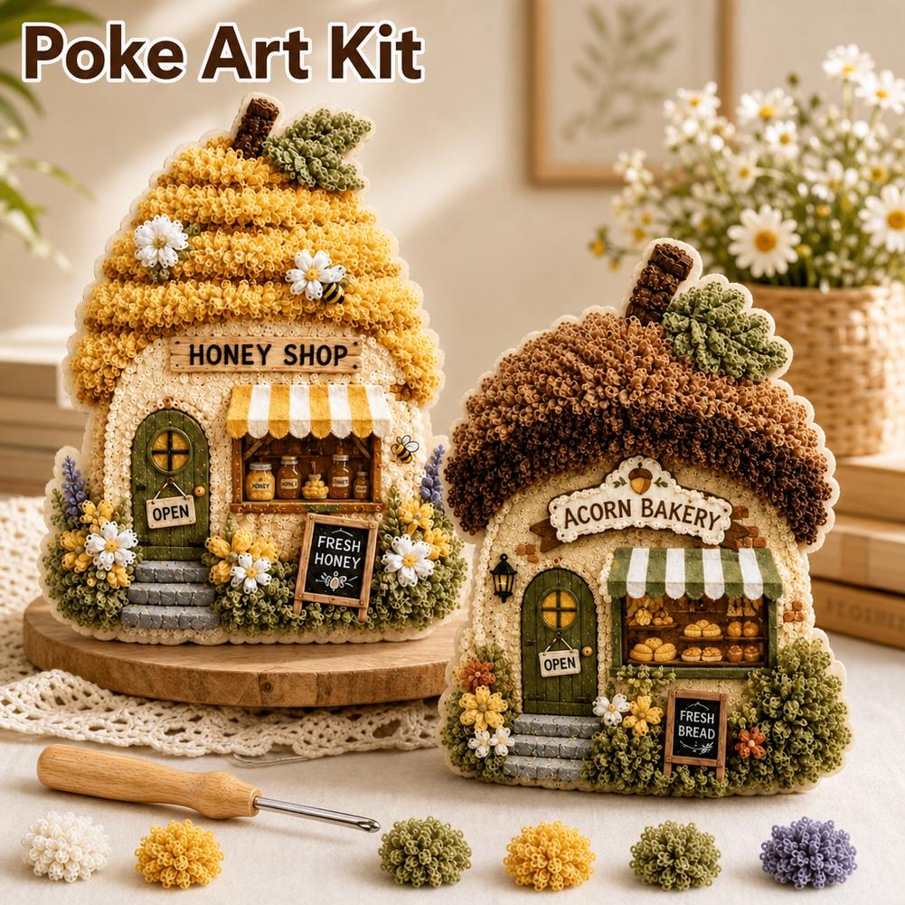 Whimsical Village 3D Fabric Po - Art Craft Village ulasan dan harga