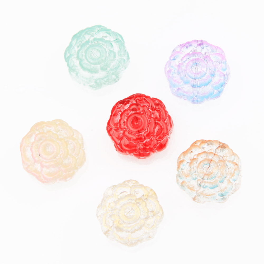 30pcs Glass Rose Flower Beads  - Art Craft Flower Making ulasan dan harga