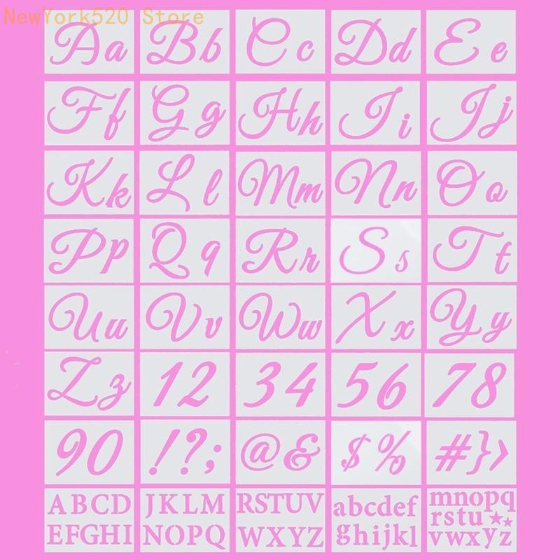 40pcs Letter Stencils Reusable - Art Craft Description ulasan dan harga
