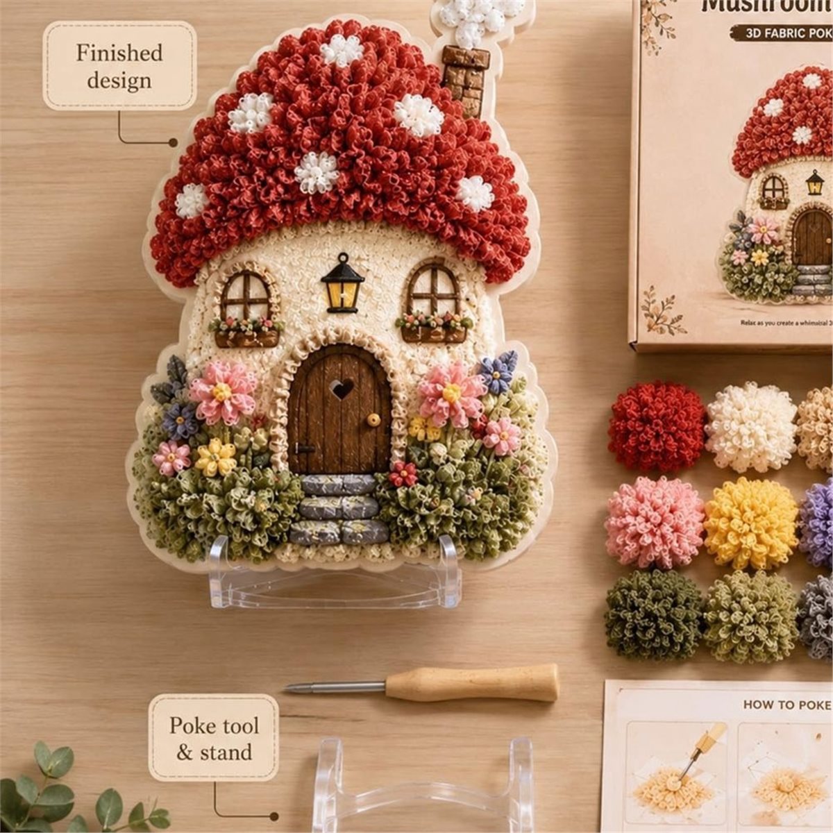 Whimsical Village 3D Fabric Po - Art Craft Village ulasan dan harga