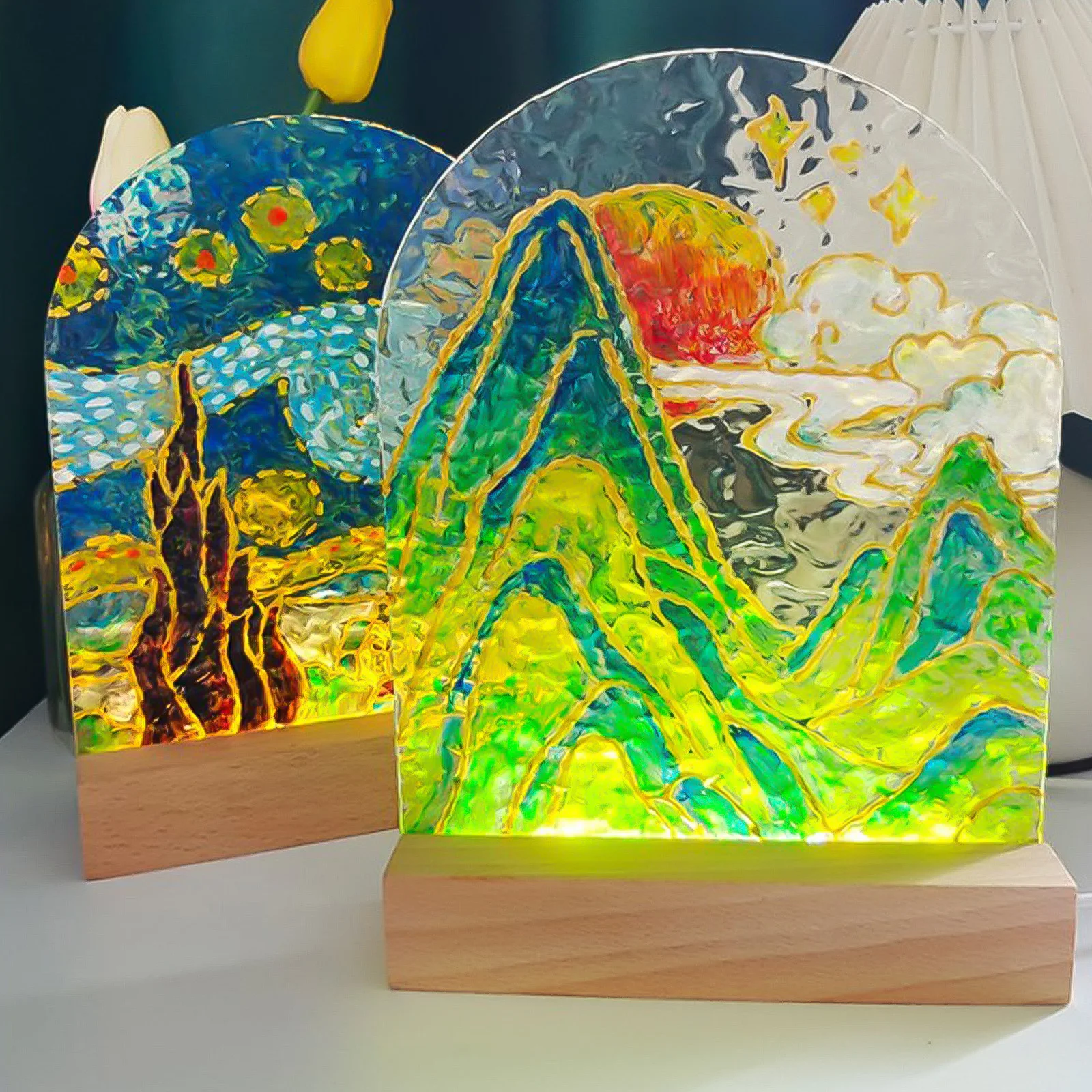 1-10pcs LED Wood Light Display - Light Art And Craft ulasan dan harga