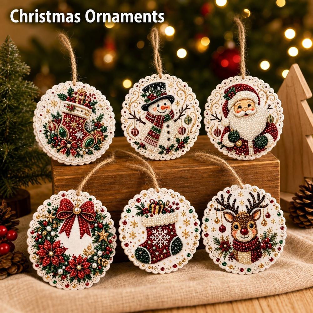 6Pcs Christmas Ornaments Diamo - Art Craft Kit ulasan dan harga