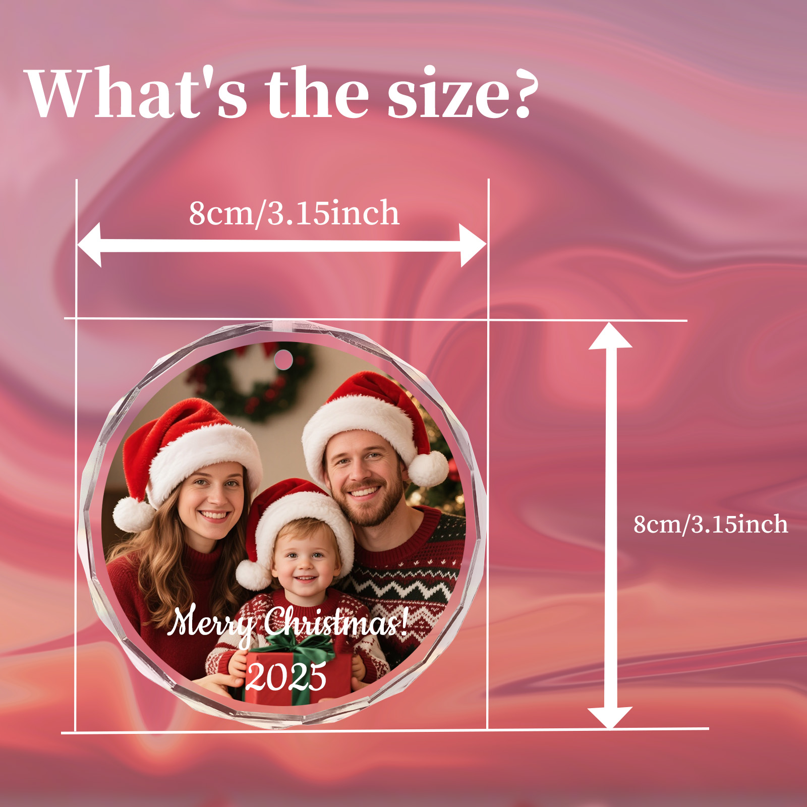 Custom Christmas Photo Ornamen - Art Craft Christmas ulasan dan harga