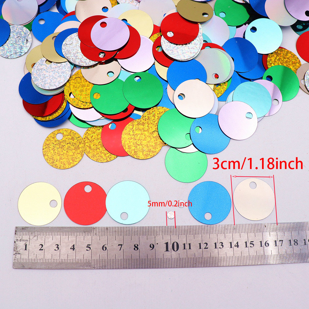 10/20/30mm Large Hole Holograf - Art Craft Flower Making ulasan dan harga