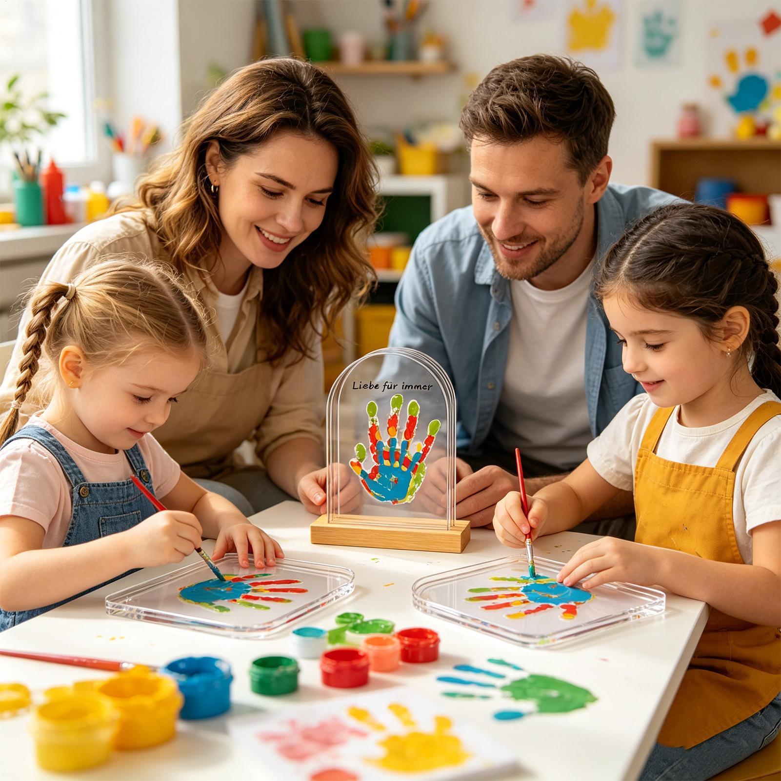 Family Handprint Kit with Ligh - Light Art And Craft ulasan dan harga