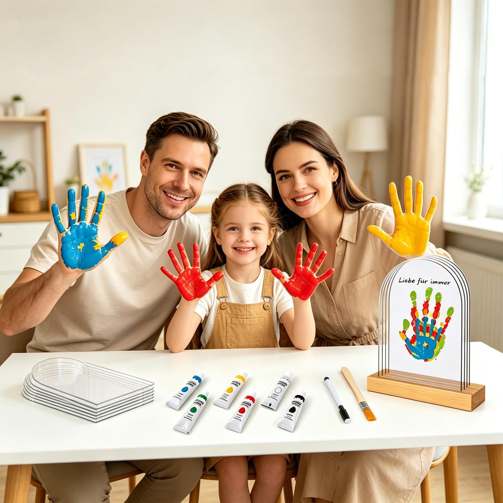 Family Handprint Kit with Ligh - Light Art And Craft ulasan dan harga
