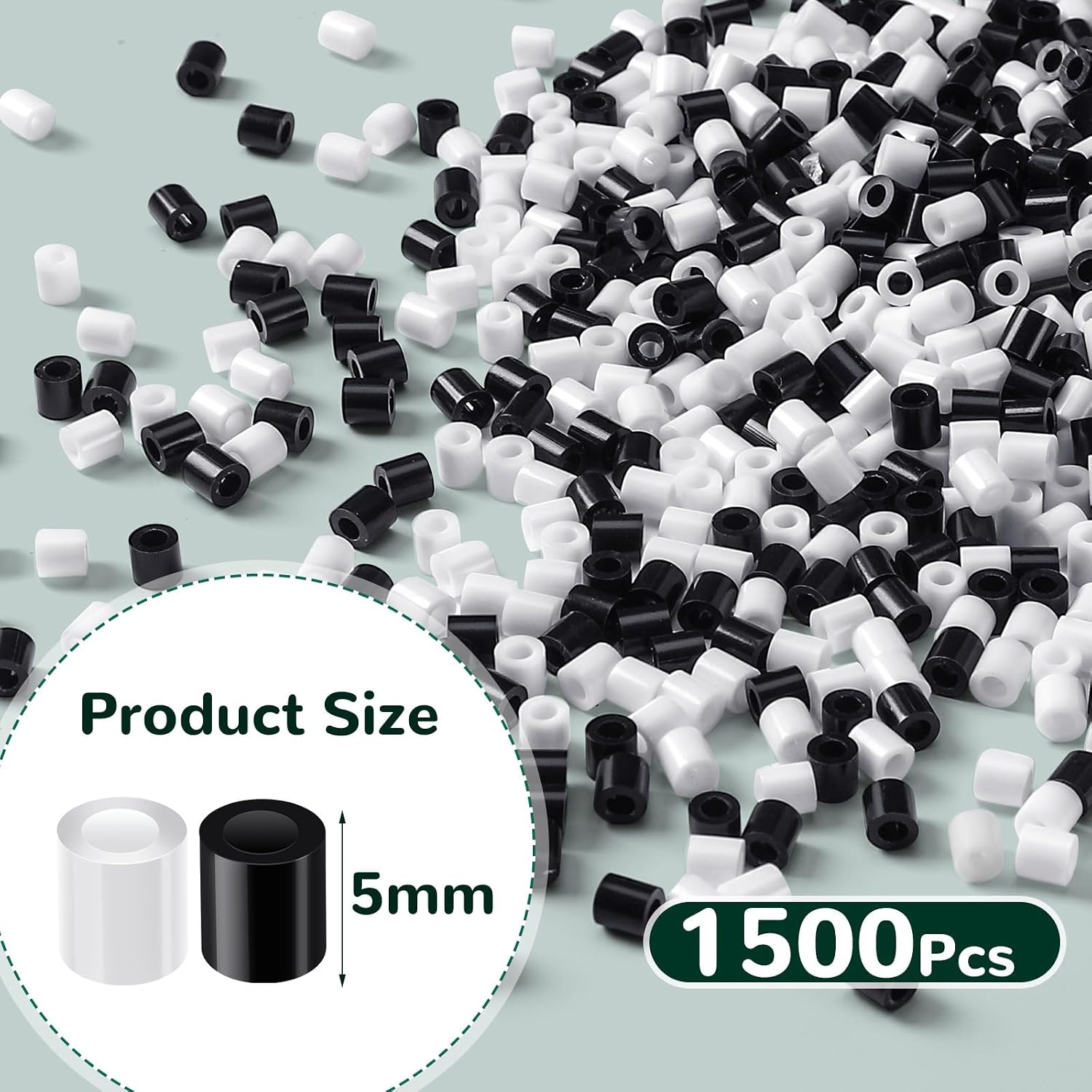 1500Pcs Black White 2.6mm Melt - Art Craft 3 Year Old ulasan dan harga