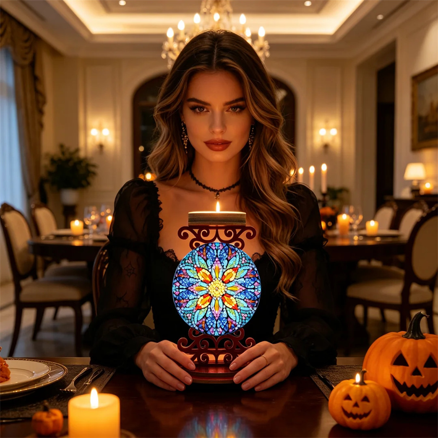 Flower candle holder Halloween - Art Craft Kit ulasan dan harga