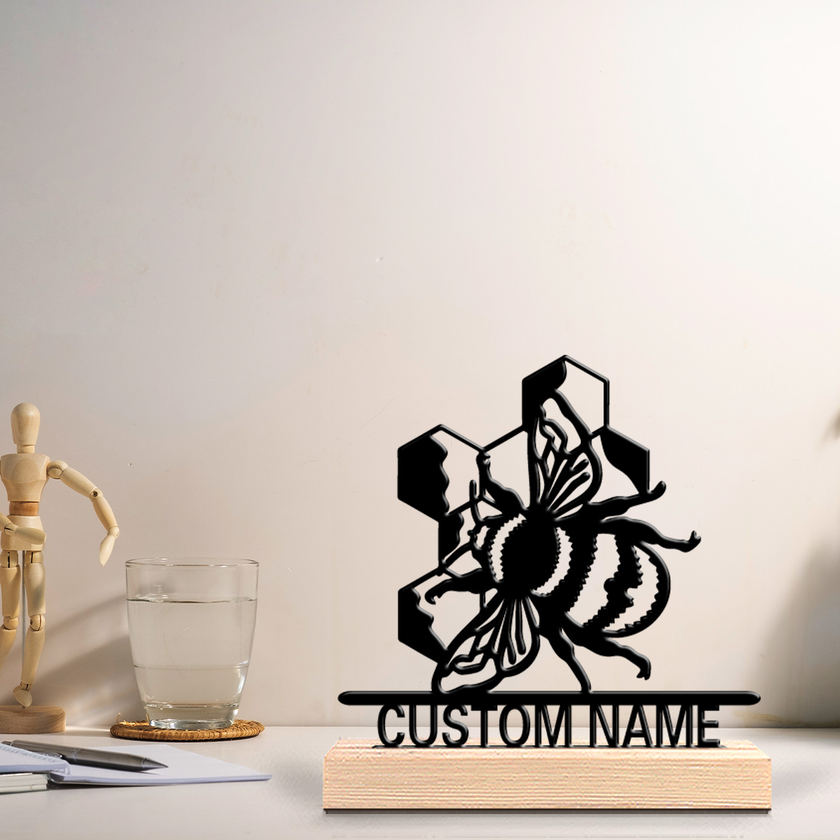 1pc Simple bee Custom Name Met - Art Craft Simple ulasan dan harga