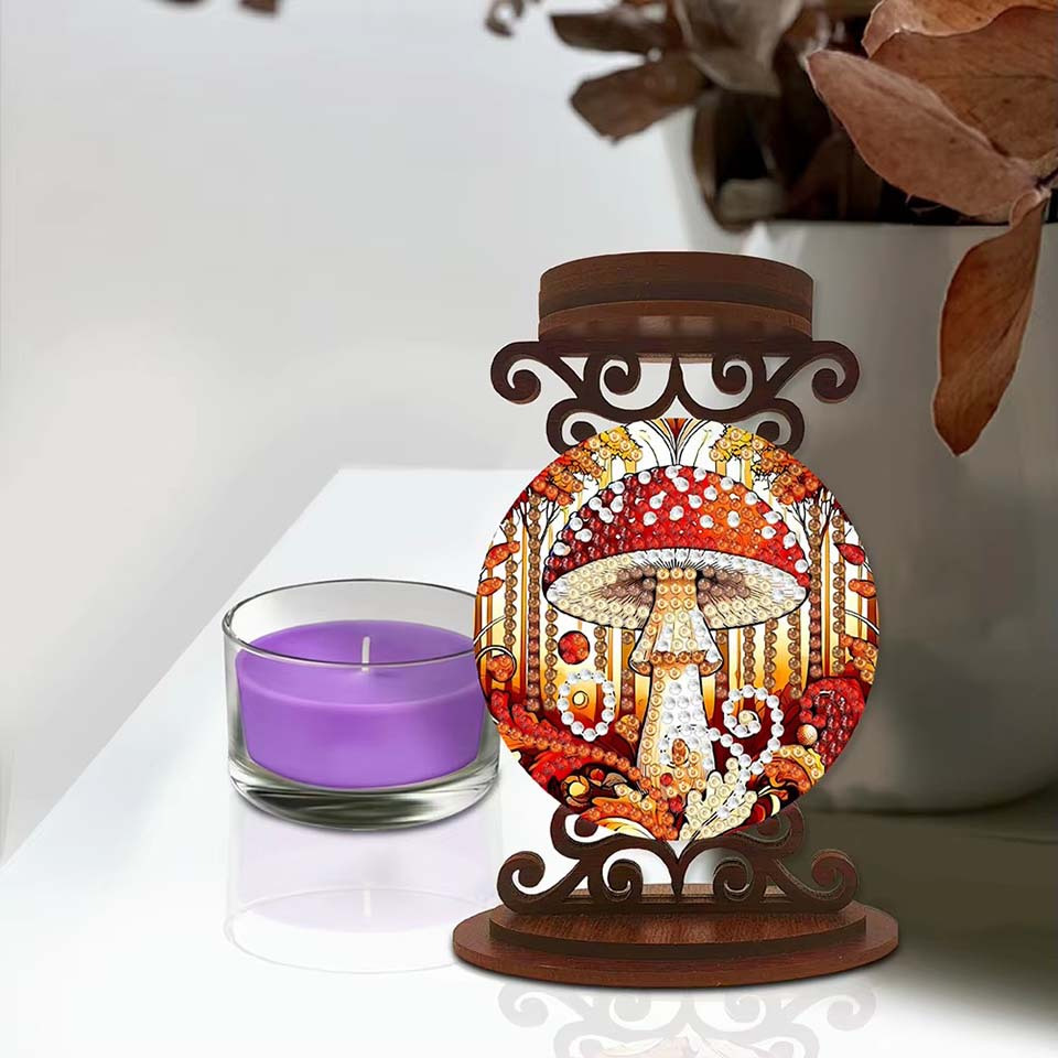 mushroom candle holder Hallowe - Art Craft Kit ulasan dan harga