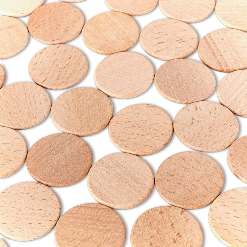 50PCS Round Unfinished Wood Cu - Art Craft Game ulasan dan harga