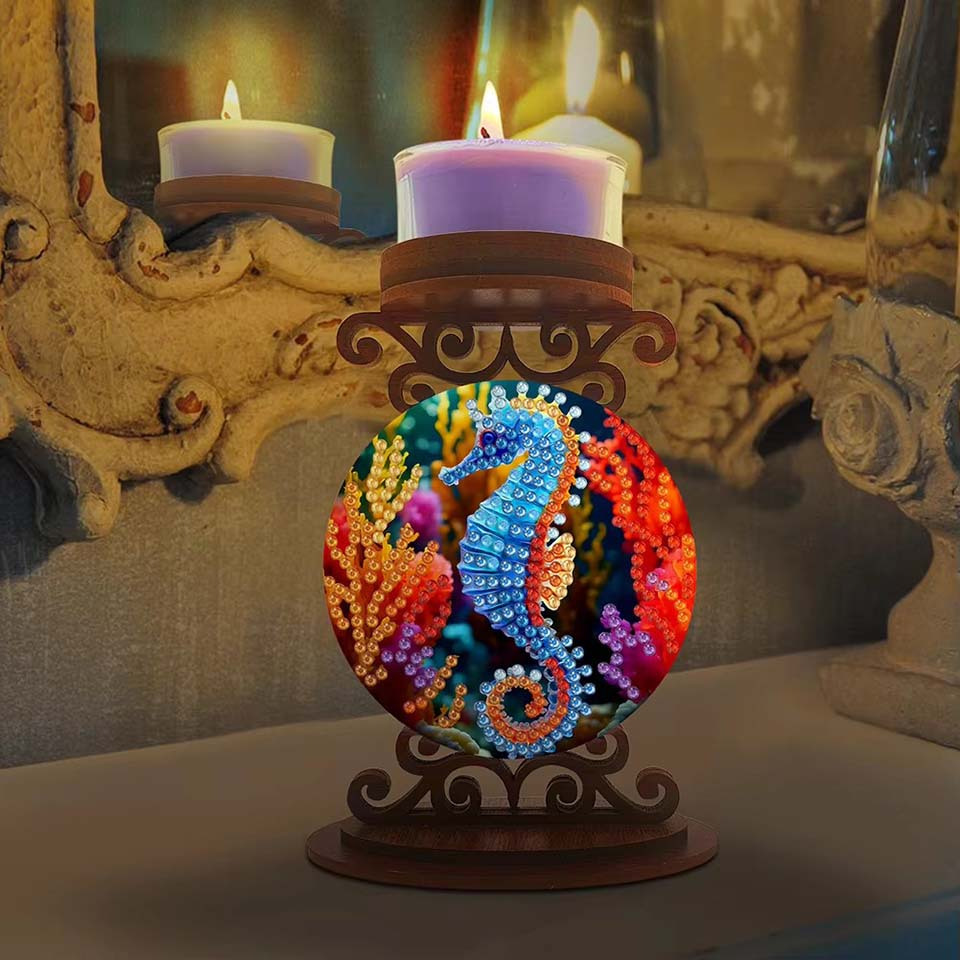 Seahorse candle holder Hallowe - Art Craft Kit ulasan dan harga