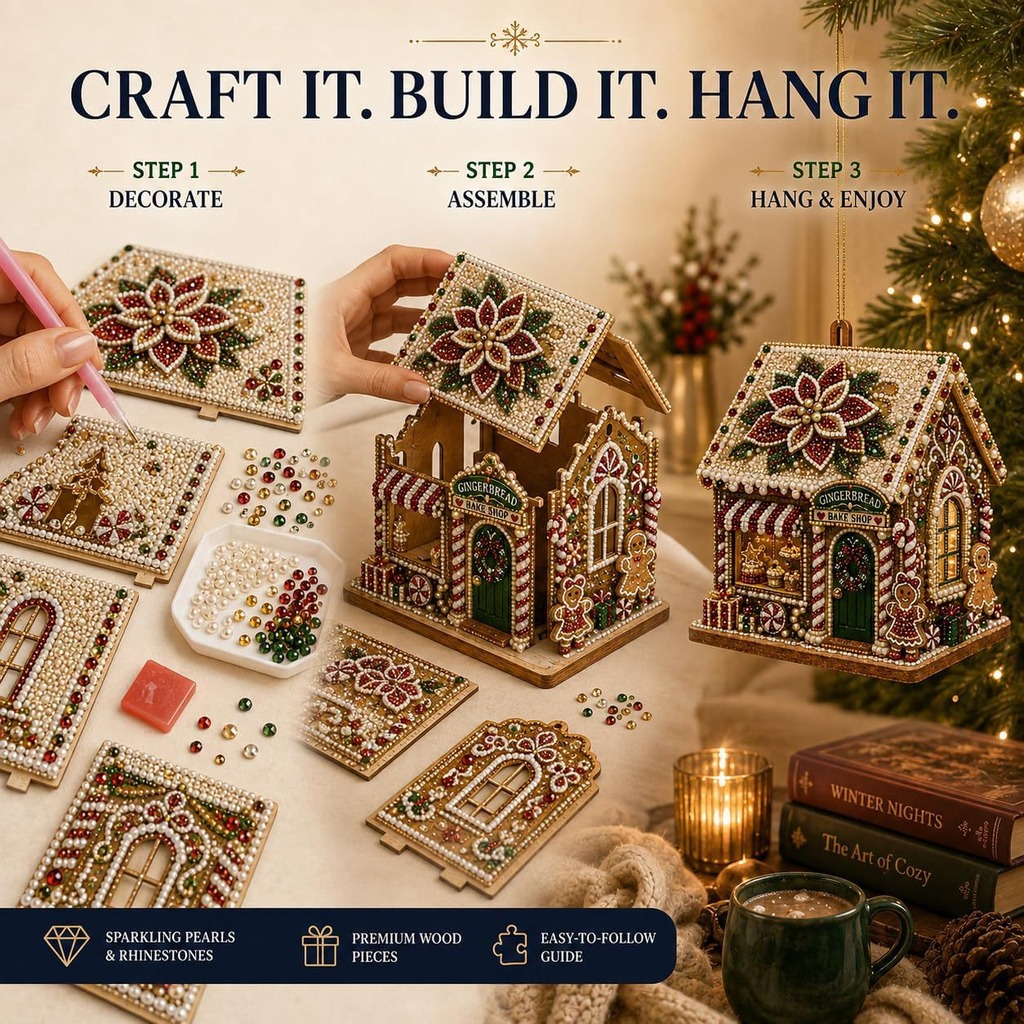 DIY 3D Christmas Wooden Craft  - Art Craft Village ulasan dan harga