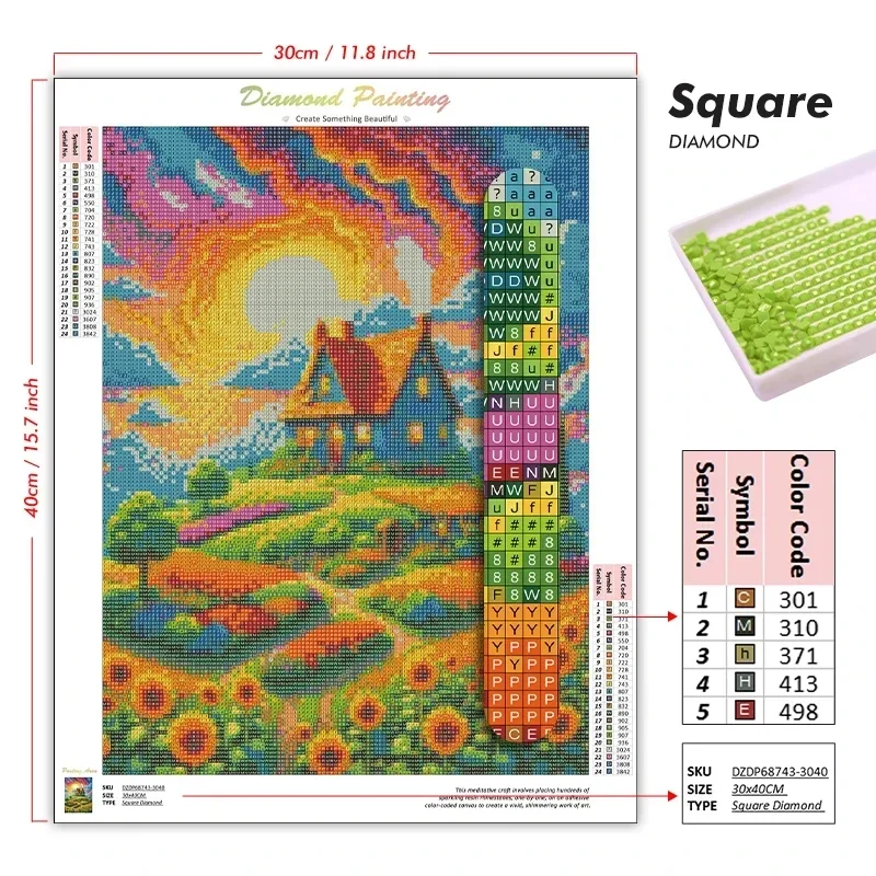 DIY 5D Diamond Painting, Encha - Art Craft Village ulasan dan harga